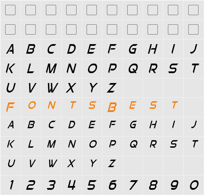 Chromia Supercap Condensed Character Map