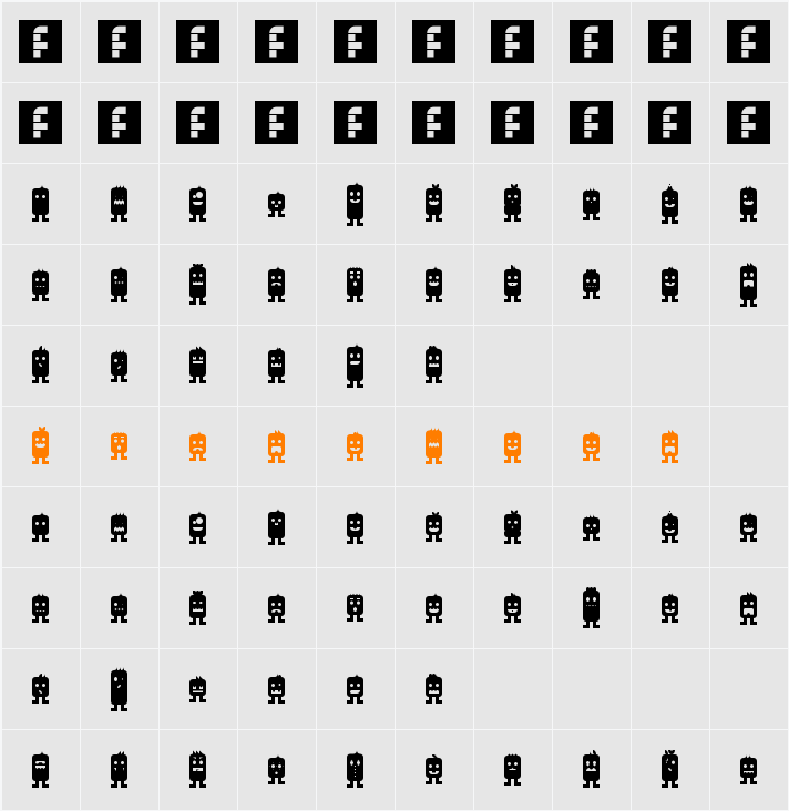 Monsterz Character Map