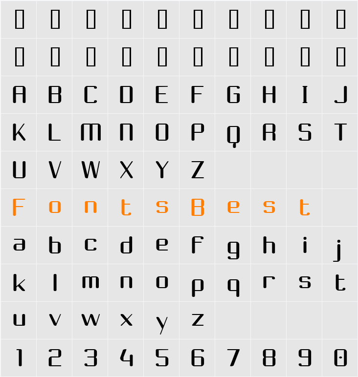 Choktoff Character Map