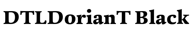 DTLDorianT Black Font Image