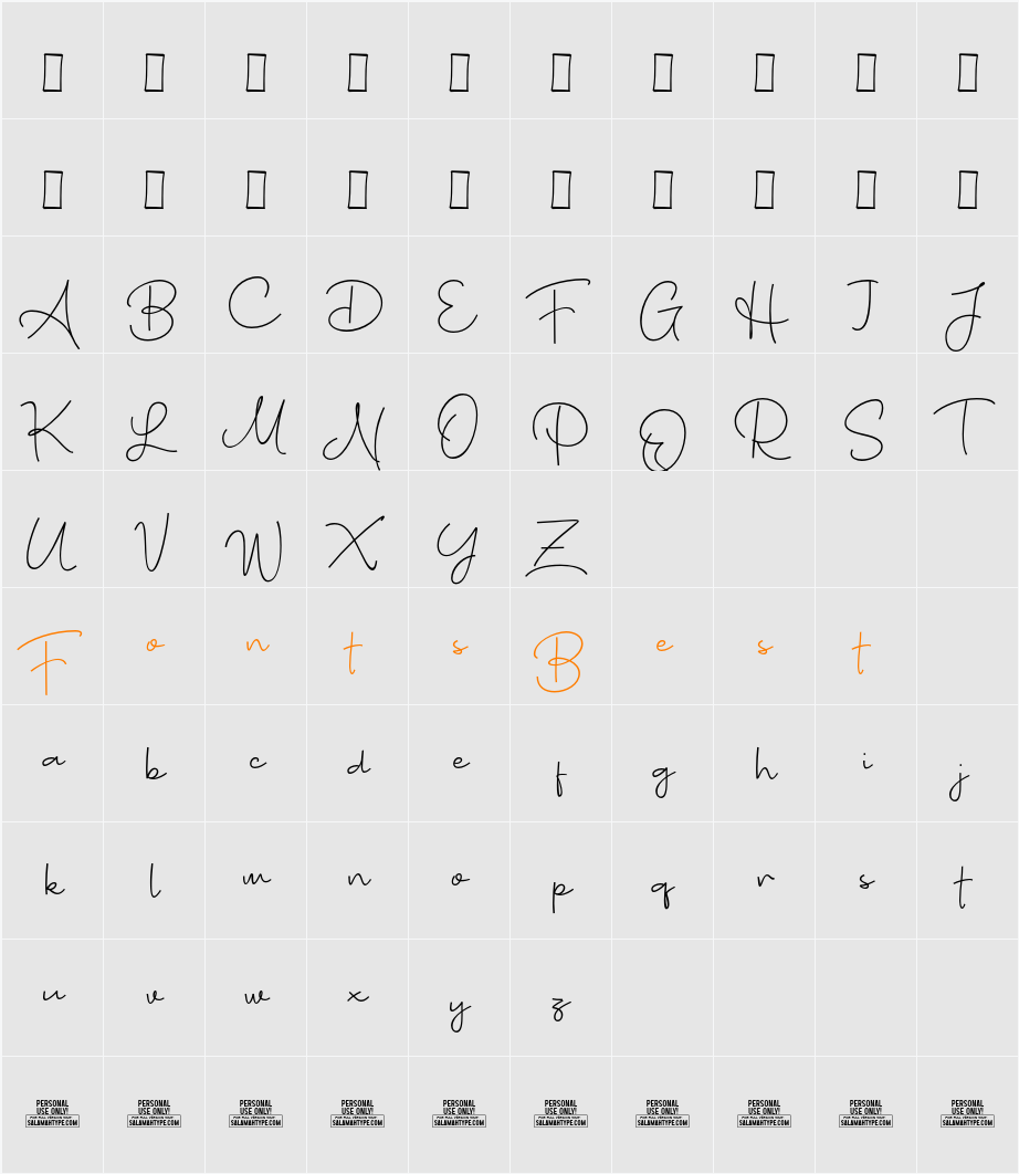 Bugisnia Character Map