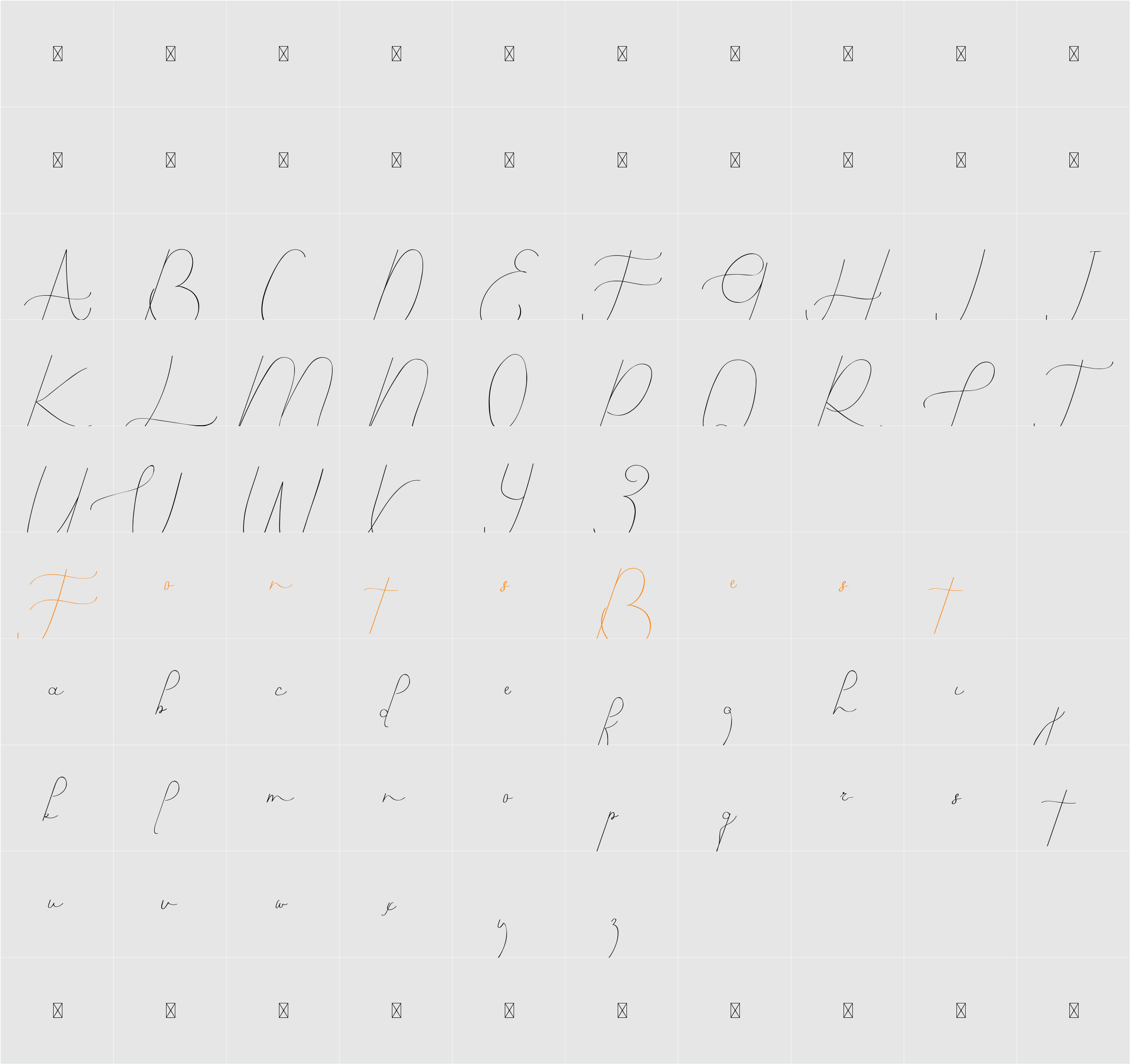 Bevernice Demo Character Map