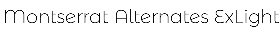 Montserrat Alternates ExLight Font Image