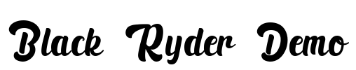 Black Ryder Demo Font Image
