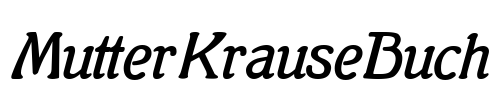 MutterKrauseBuch Font Image