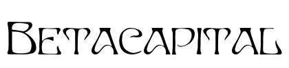 Betacapital Font Image