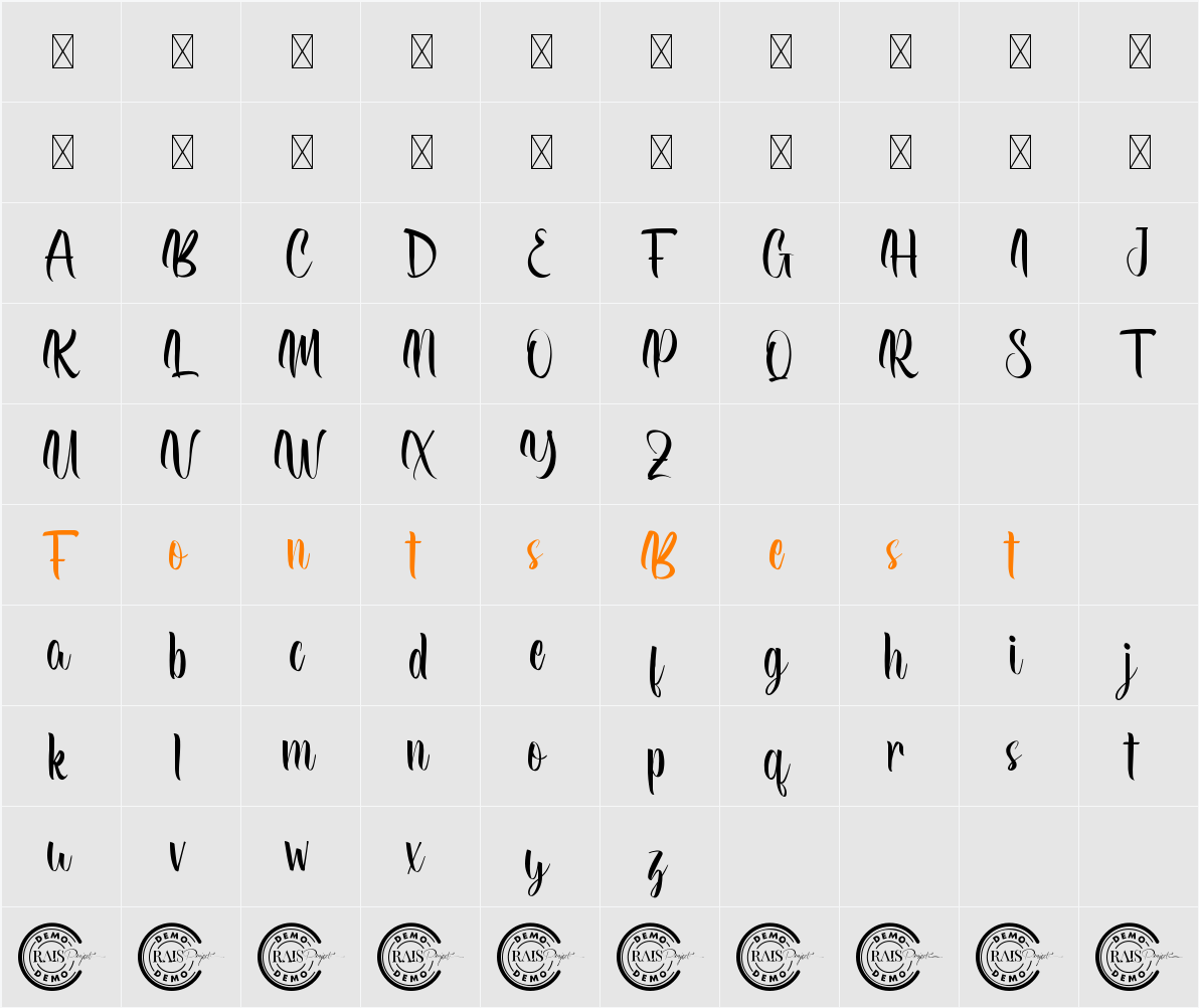BackAndForward Demo Character Map