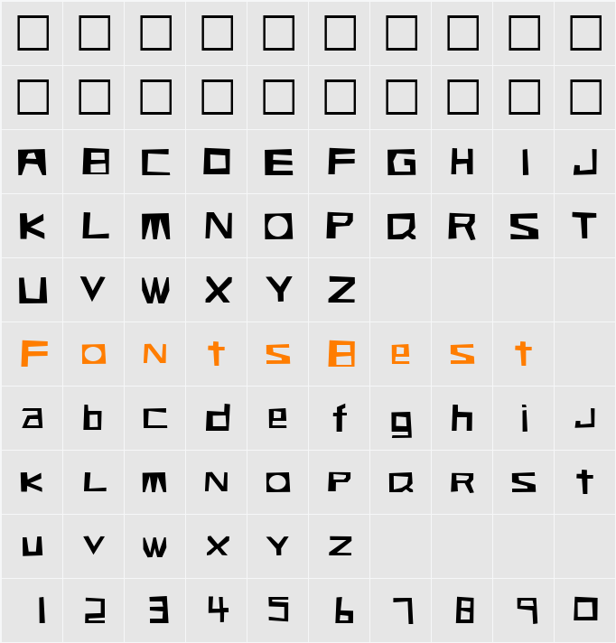 Blocker Character Map
