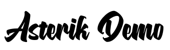 Asterik Demo Font Image