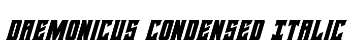 Daemonicus Condensed Italic Font Image