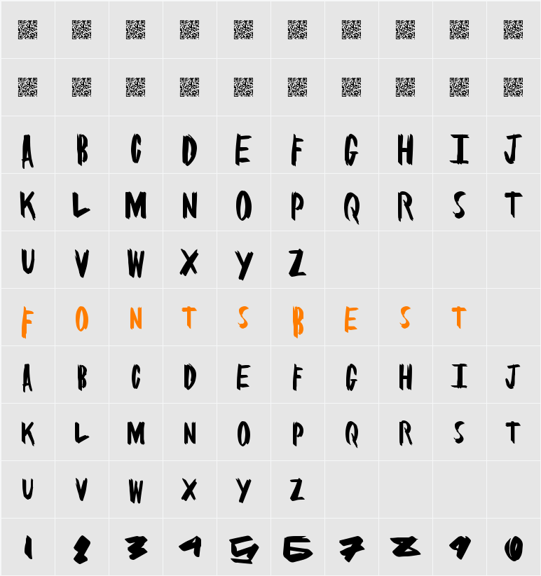 BrushSome Character Map