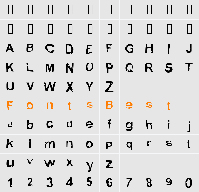 JI-Lowish Character Map