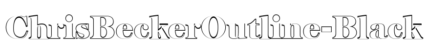 ChrisBeckerOutline-Black Font Image