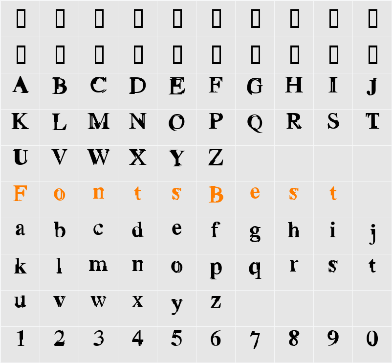 JI-Lotted Character Map