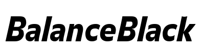 BalanceBlack Font Image