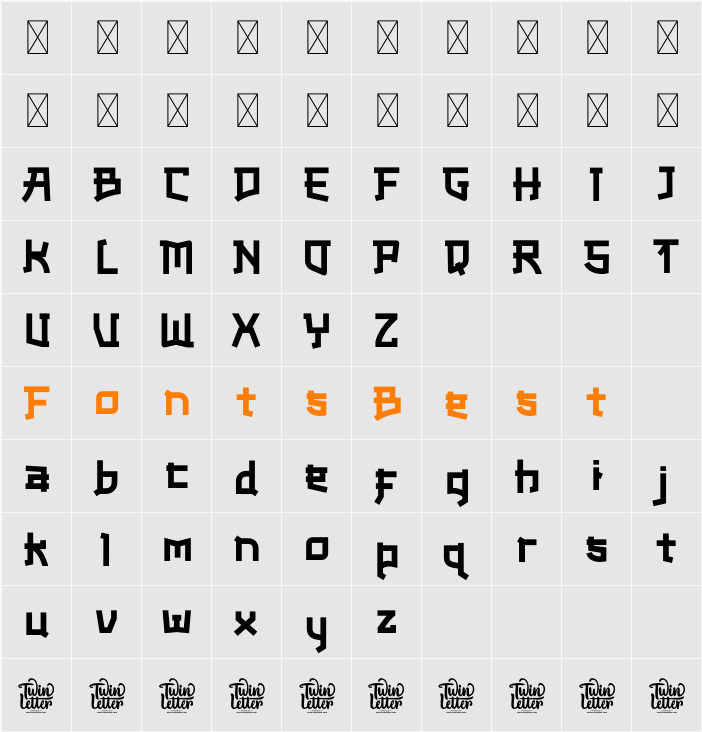 Akisa Personal Use Character Map