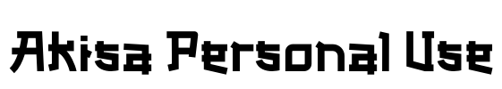 Akisa Personal Use Font Image