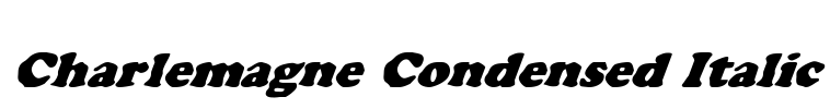 Charlemagne Condensed Italic