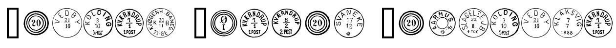 Danish Postal Markings Font Image