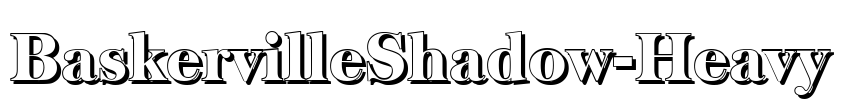 BaskervilleShadow-Heavy Font Image