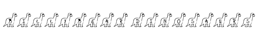 BillyBear Dinosaurs Font Image