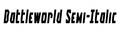 Battleworld Semi-Italic Font Image