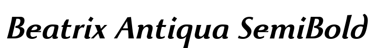 Beatrix Antiqua SemiBold Font Image