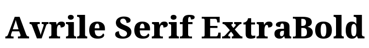Avrile Serif ExtraBold Font Image