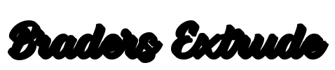 Braders Extrude Font Image