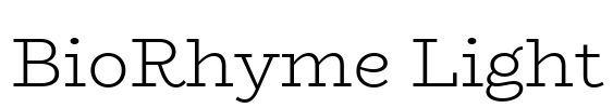 BioRhyme Light Font Image