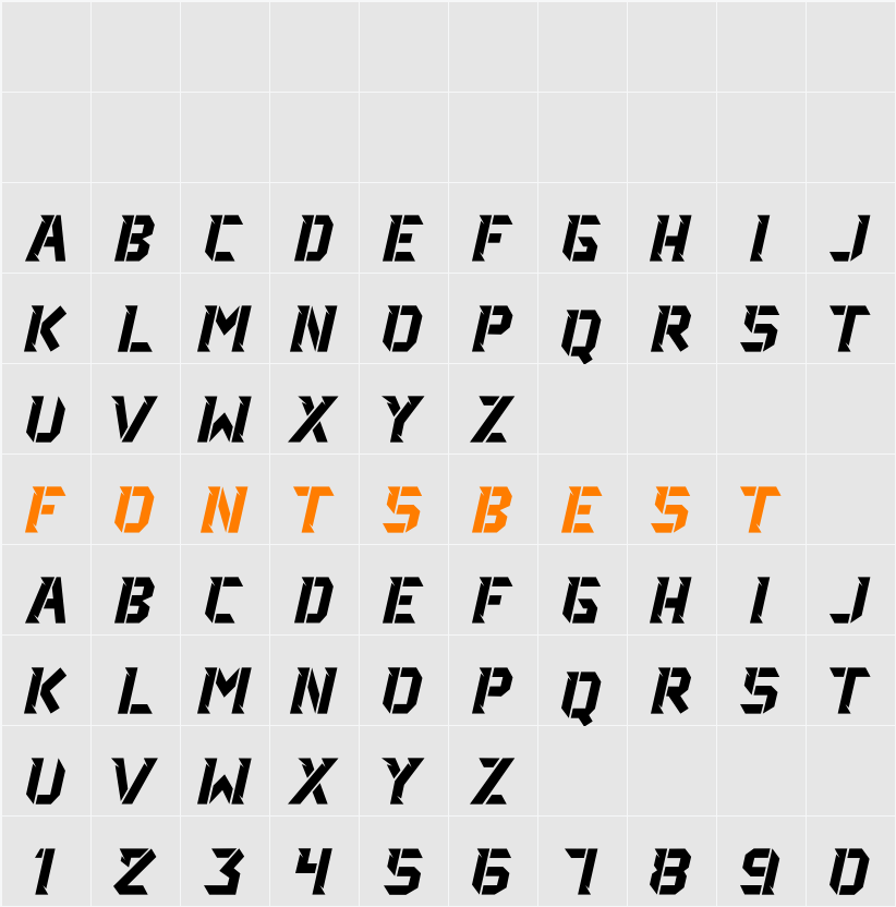BUSERO Character Map