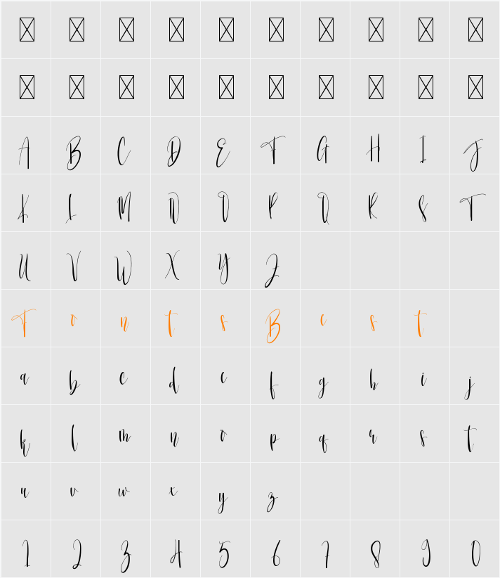 Bonekastar Character Map