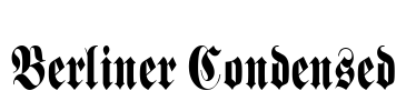 Berliner Condensed Font Image