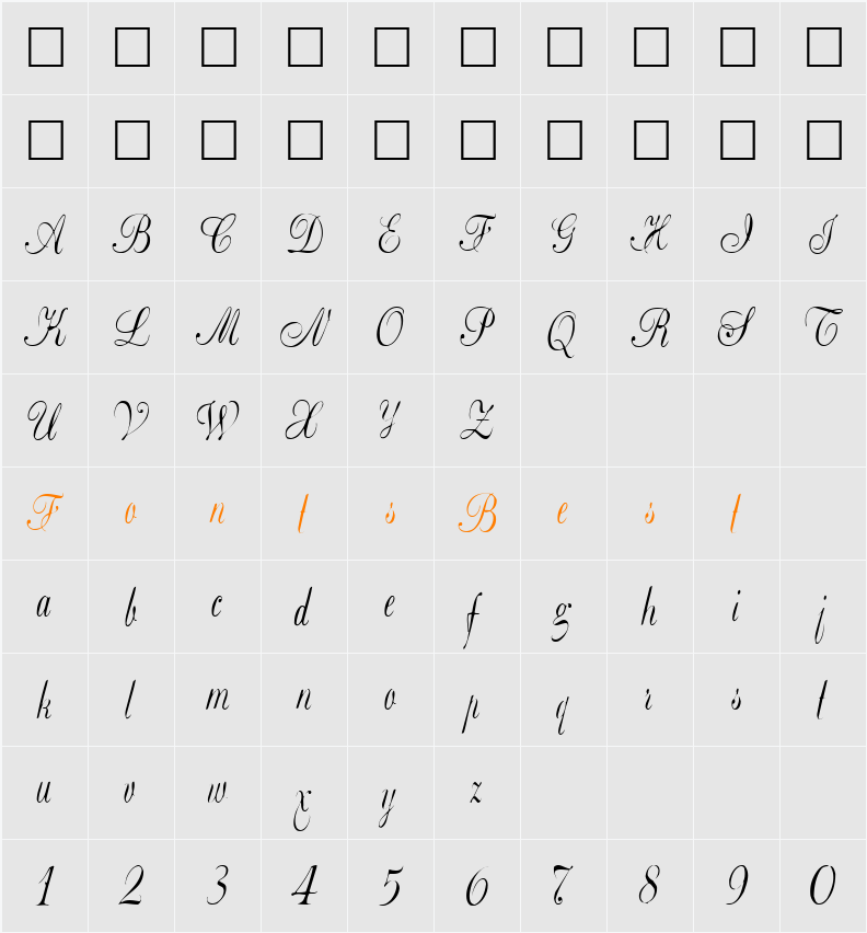 BasicClassA156a ttcon Character Map