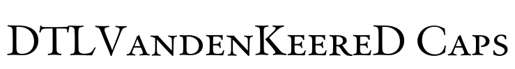 DTLVandenKeereD Caps Font Image
