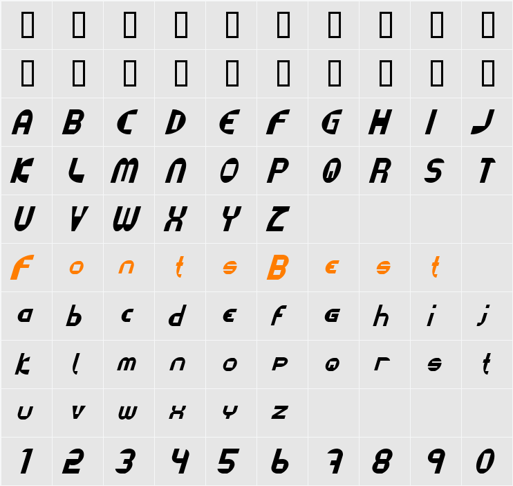 Datacut Character Map