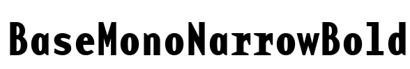 BaseMonoNarrowBold Font Image