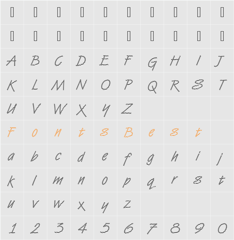 DTCVanDijkM06 Character Map