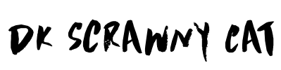 DK Scrawny Cat Font Image