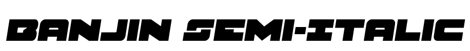 Banjin Semi-Italic Font Image