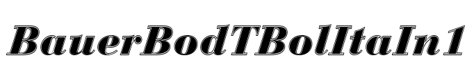 BauerBodTBolItaIn1 Font Image