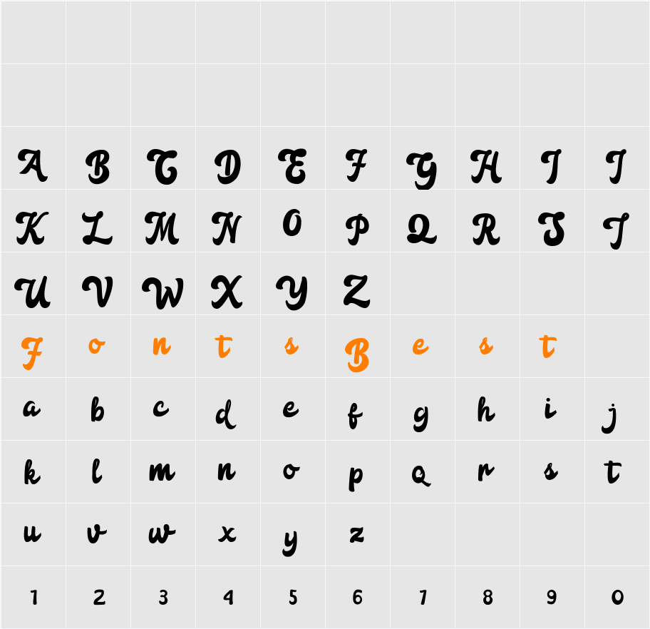 Anggada FREE Character Map