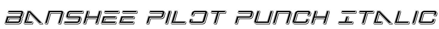 Banshee Pilot Punch Italic Font Image