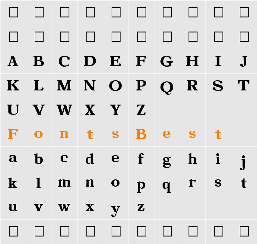 Aster1 Character Map