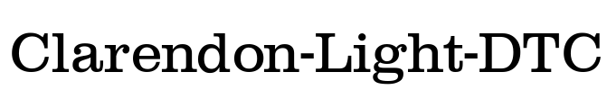 Clarendon-Light-DTC Font Image