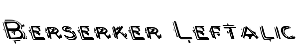 Berserker Leftalic Font Image