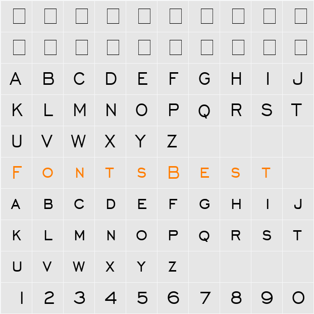Chisel Condensed Character Map
