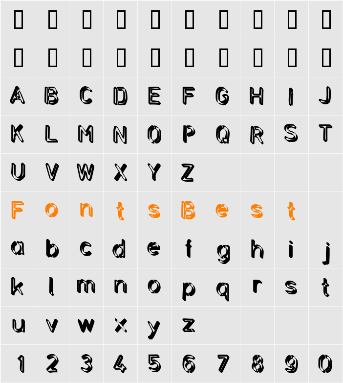 Backcab Character Map
