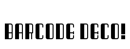 Barcode Deco! Font Image
