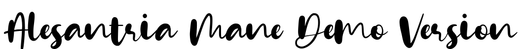 Alesantria Mane Demo Version Font Image